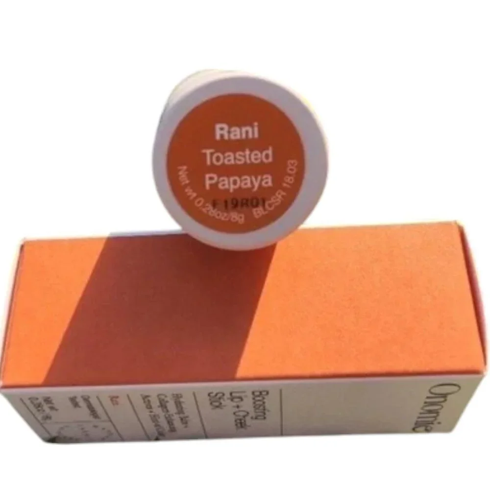 ONOMIE Boosting Lip  Cheek Hydrating & Collagen Stick Rani Toasted Papaya 8g NIB